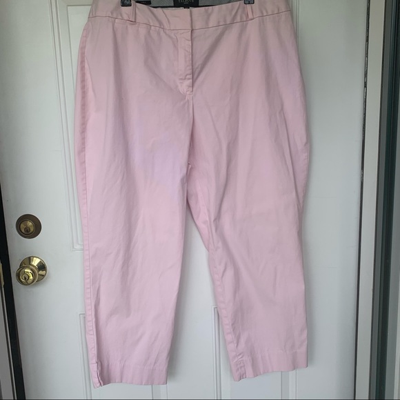 Talbots Pants - •Talbots• Curvy Fit Pale Pink Crop Chino Pants-16W